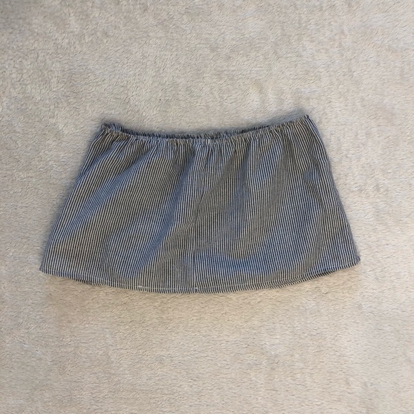 One Size (O/S) Flowy Striped Crop Bandeau - Picture 2 of 3